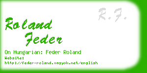 roland feder business card